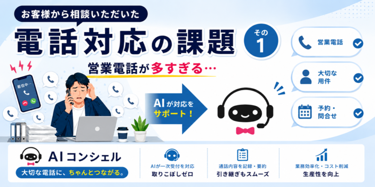 今後ニーズ拡大！！【AI電話対応について①】